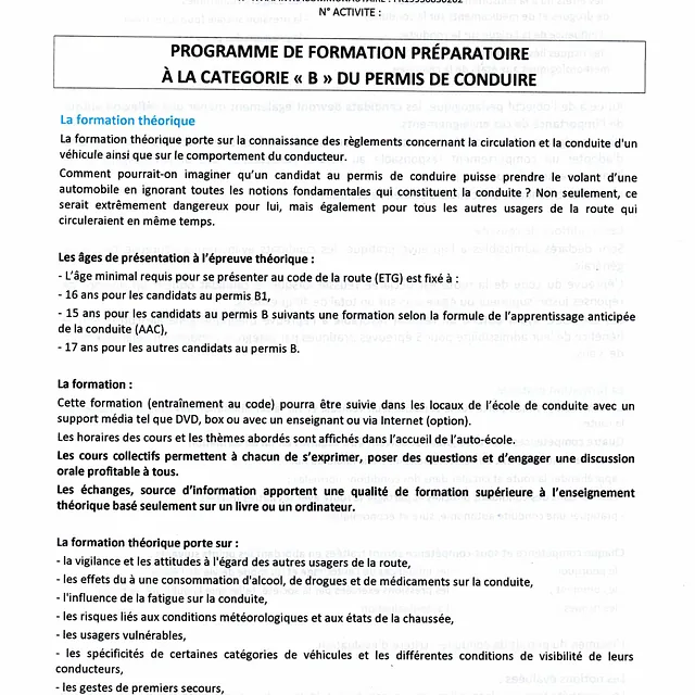 document du règlement de conduite 7