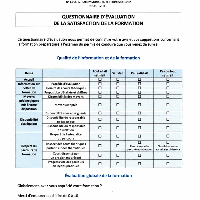 document du règlement de conduite 10